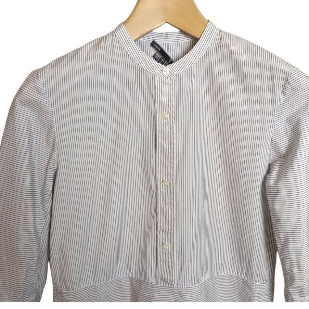 Vince Striped Tunic Popover Blouse - Picture 5 of 5